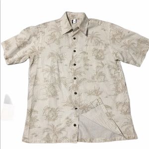 BASIC EDITIONS SHORT SLEEVE BEACH SHIRT SIZE M